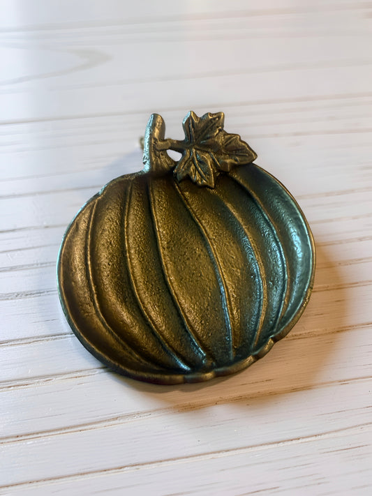 Bronze Pumpkin Dish