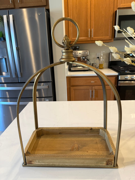 Gold Metal Lantern -Wide