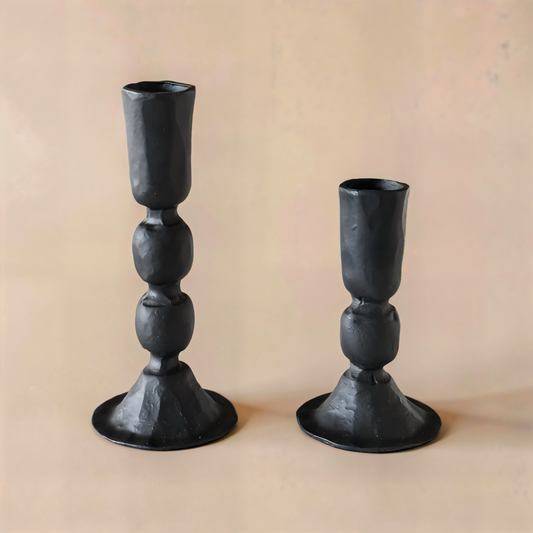 Black Taper Holder - set of 2