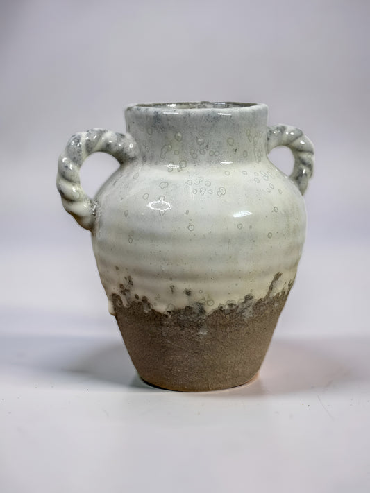 Double Handled Glazed Vase
