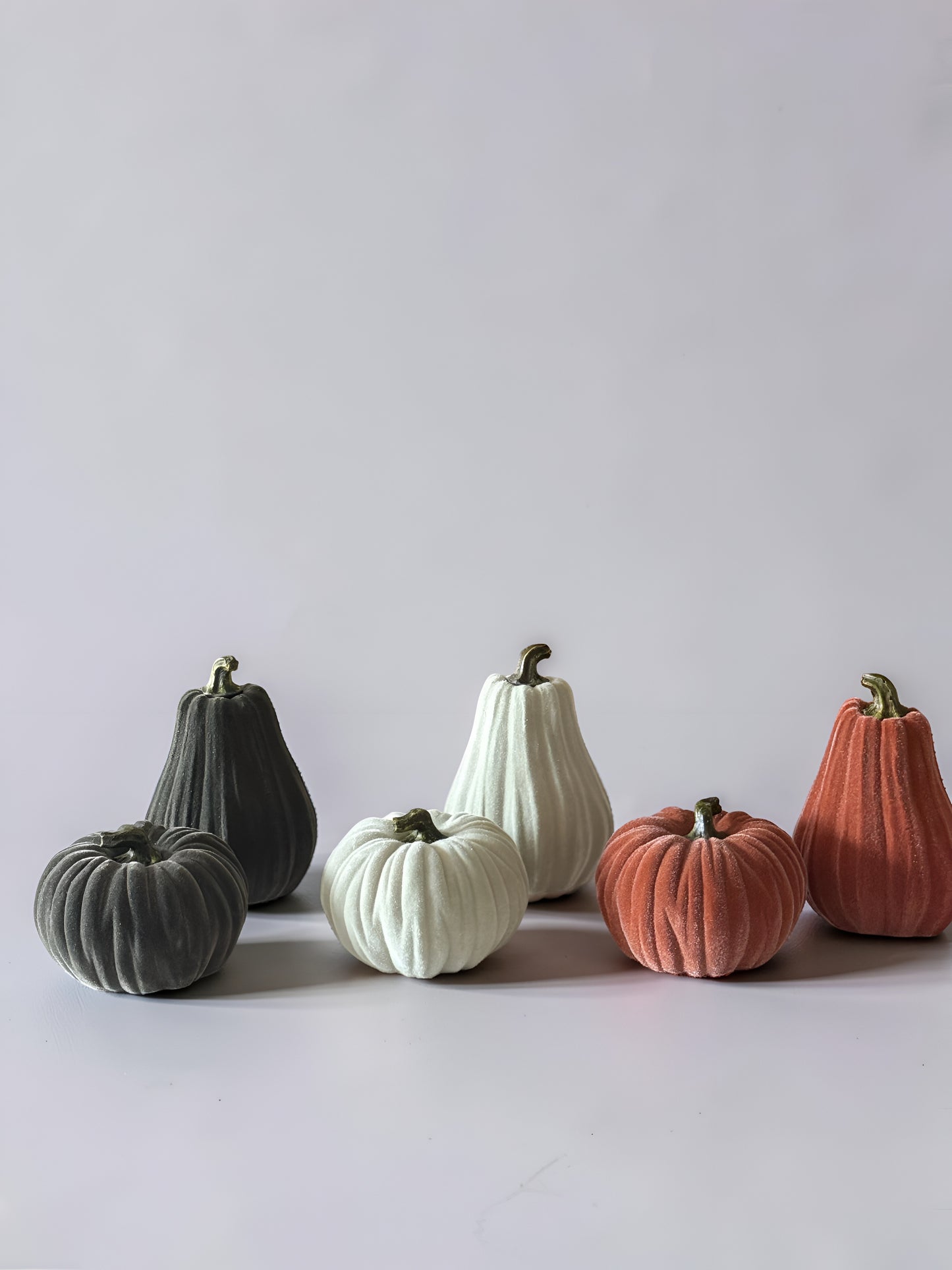 Velvet Pumpkin and Gourd Set