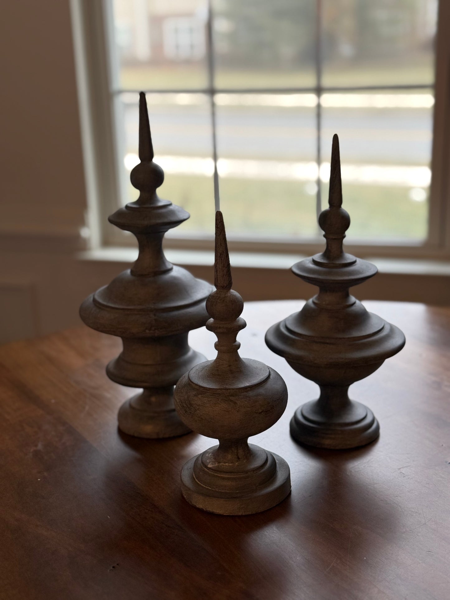 Gray Resin Finials