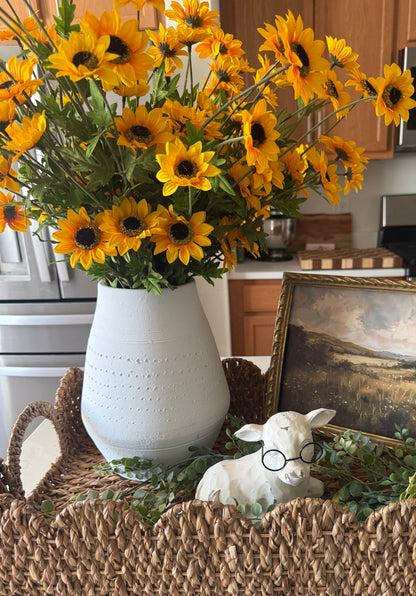 White Dot Pattern Vase