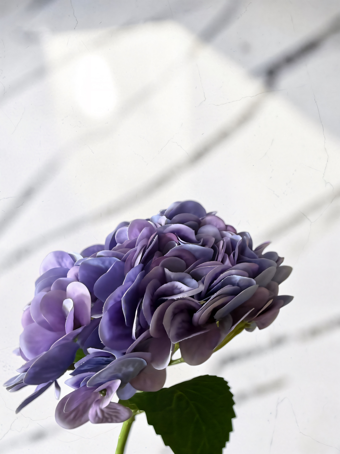 Real Touch Purple Hydrangea Stem