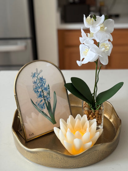 Antique Gold Ruffle Dish