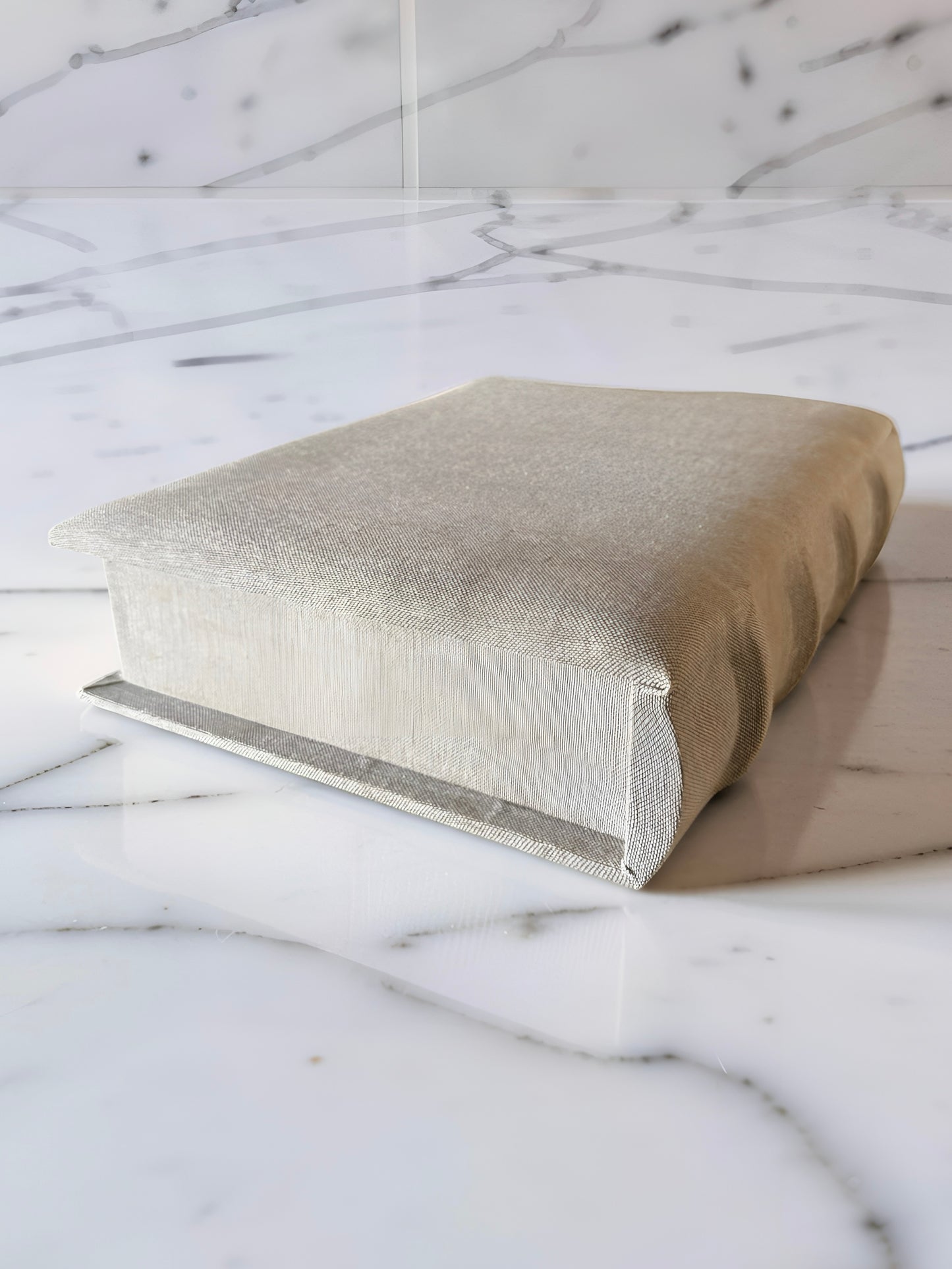 Beige Linen Storage Book