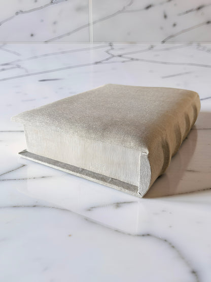 Beige Linen Storage Book