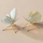 Ivory and Gold Butterflies -Set of 2