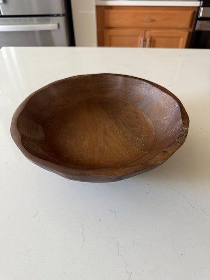 Carved Mango Wood Bowl