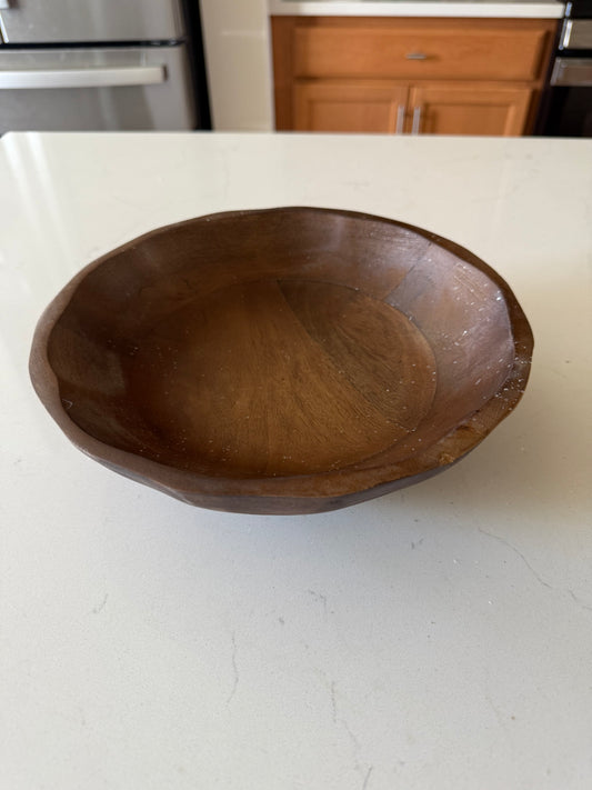 Carved Mango Wood Bowl