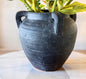 Charcoal Four Handle Vase