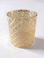 Etched Diamond Champagne Flameless Candle