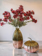 Large Glass Vase and Pumpkin Bundle