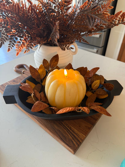 Wood Handle Bowl- 16.5”