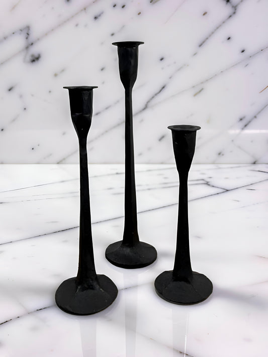Iron Candle Holders - Set of 3
