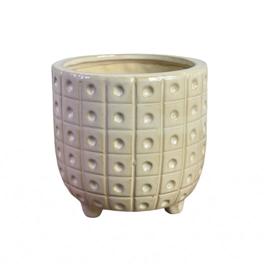 White Planter with Feet