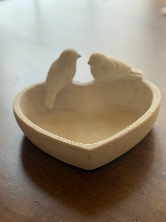 Heart Shaped Bird Dish