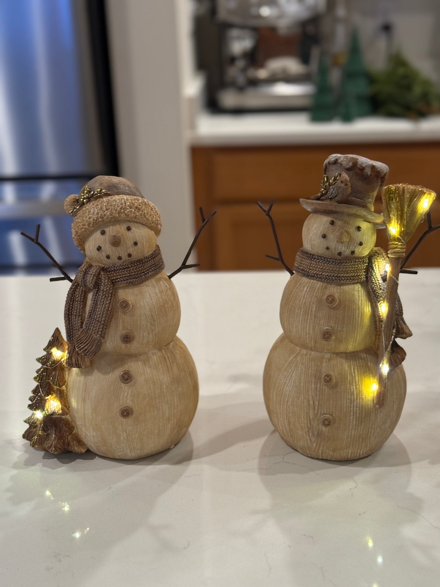 Resin LED Musical Snowman
