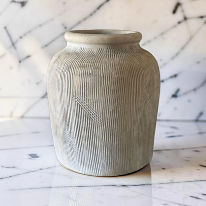 Grey Deco Line Vase