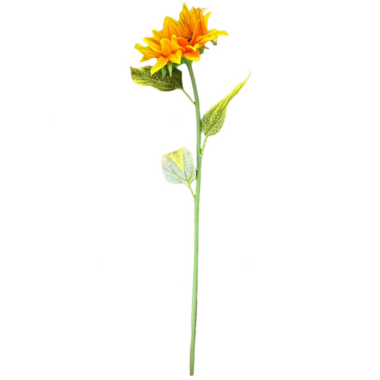 Real Touch Orange Sunflower Stem