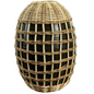 Hand Woven Seagrass and Bamboo Wrapped Vase