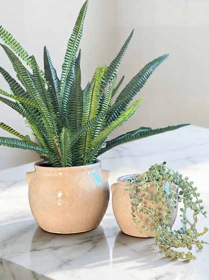 Light Beige Ceramic Crock
