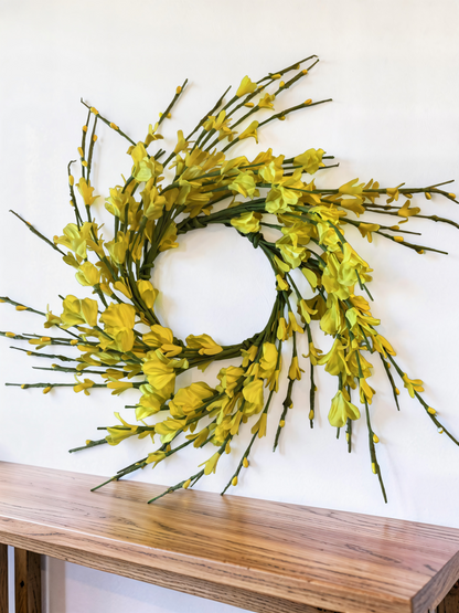 Yellow Forsythia Candle Ring