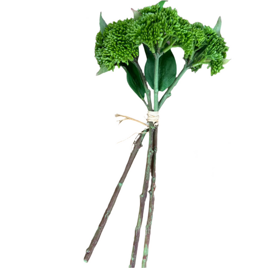 Real Touch Green Sedum Bundle (3 stems)
