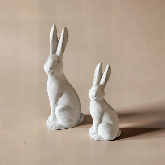 White Sitting Bunnies
