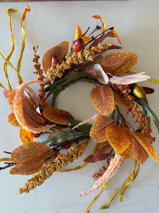 Aspen Acorn Candle Ring -4.5”