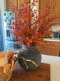 Black Terracotta Stripe Vase