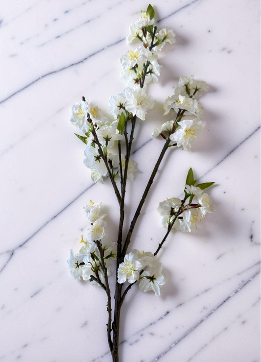 White Cherry Blossom Spray