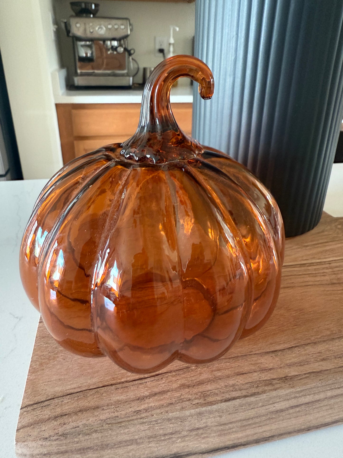 Glass Pumpkin Cloche -5.5''