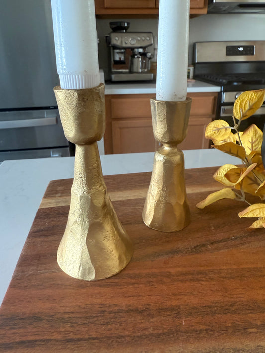 Gold Taper Holder - Set of 2