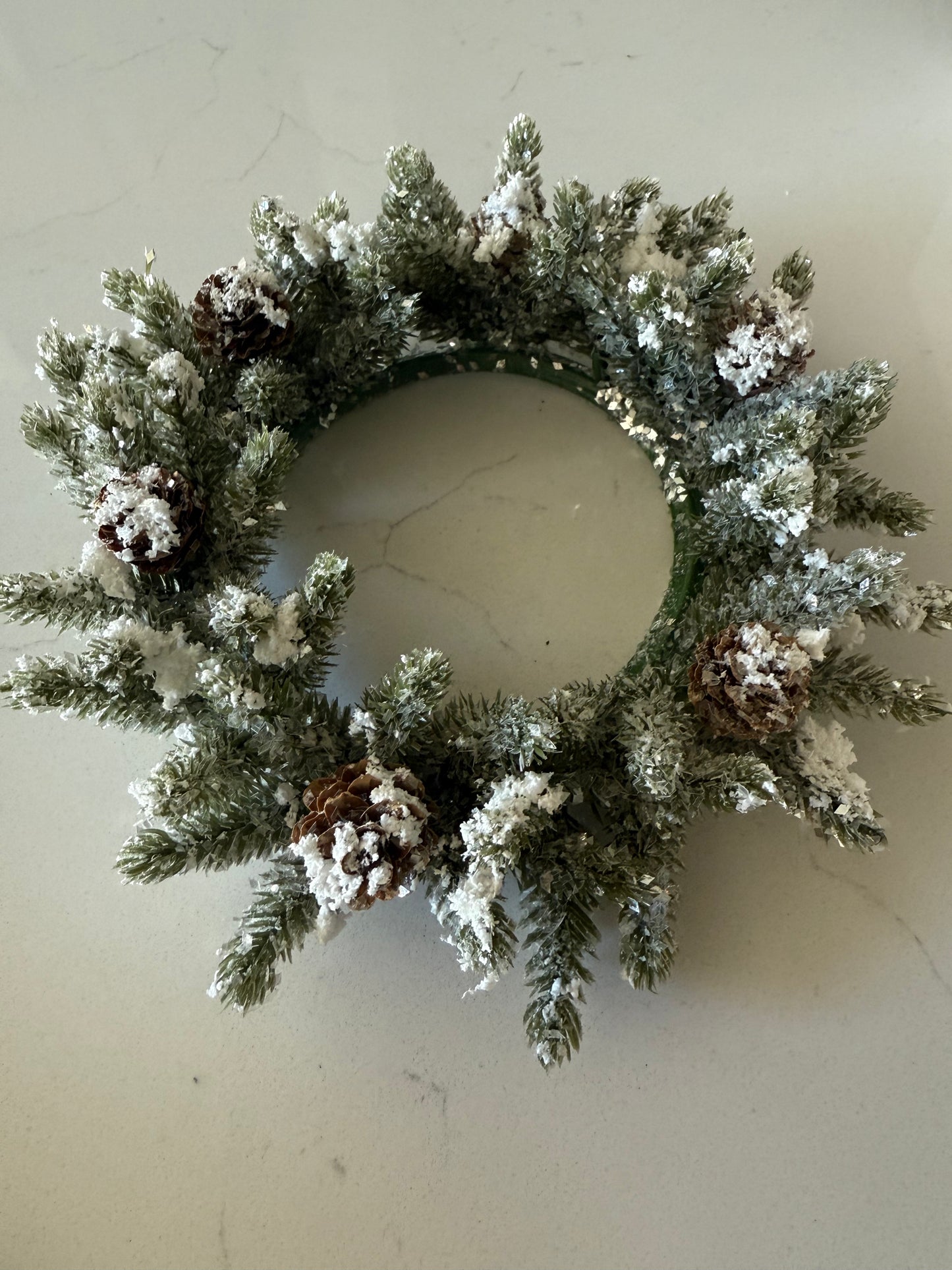 Snowy Mini Candle Ring