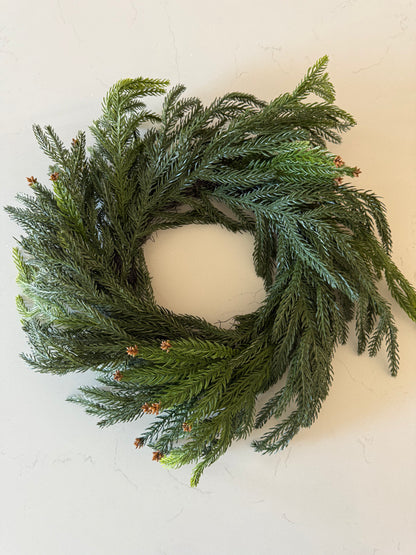 Norfolk Cascade Wreath-18”