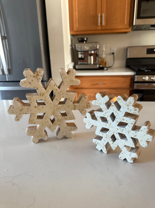 Gold Flecked Snowflake