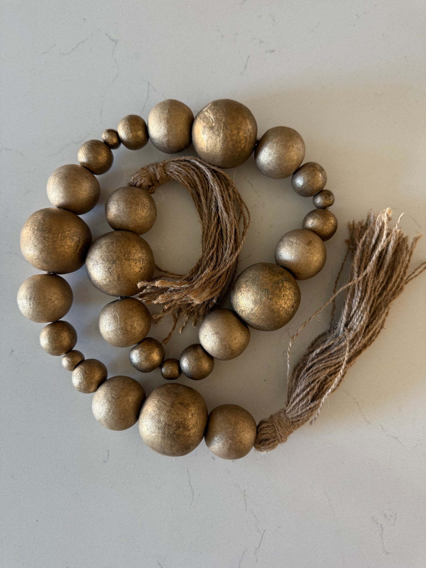 Gold Ball Garland - 42”L