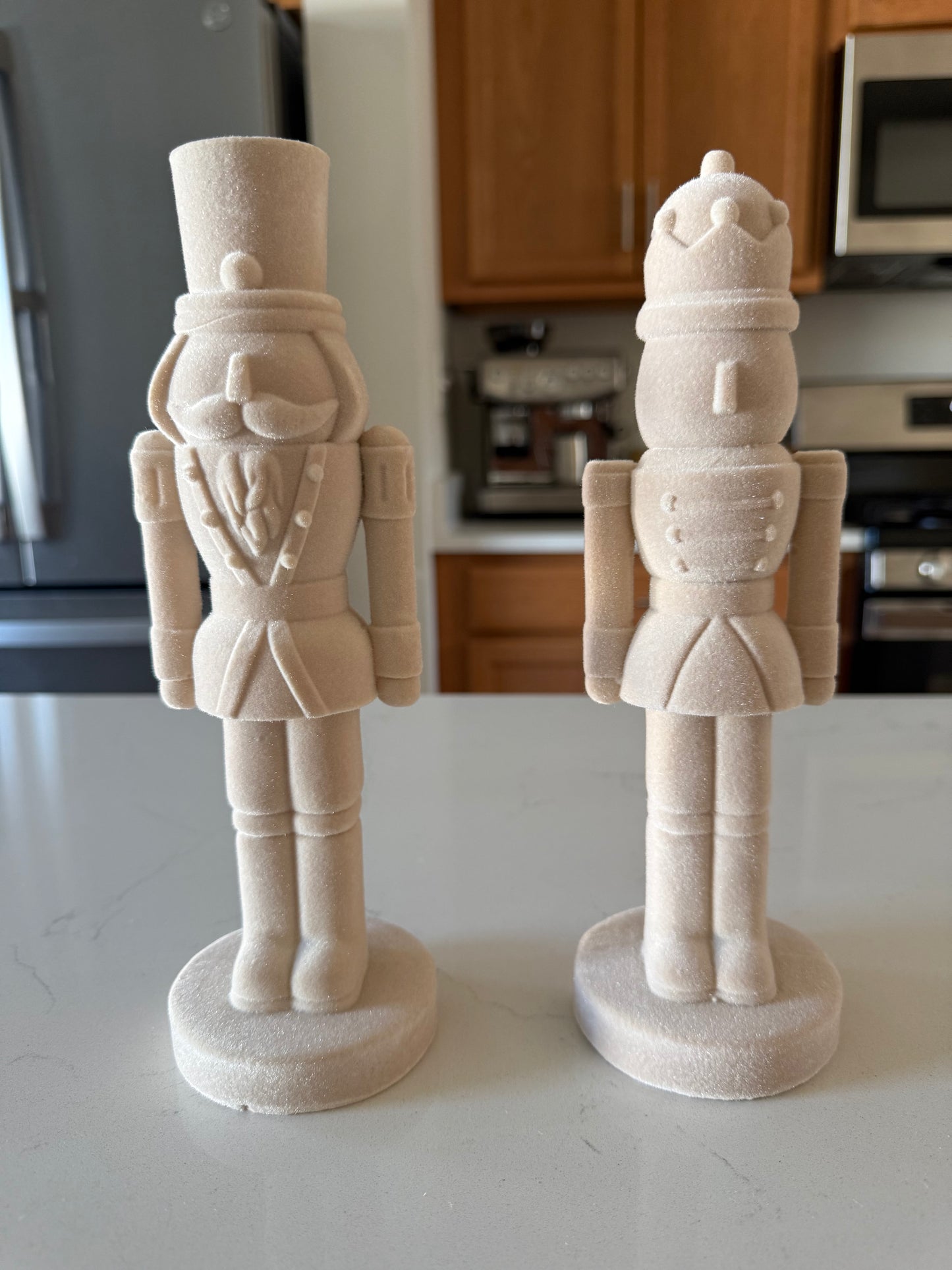 Ivory Velvet Nutcrackers
