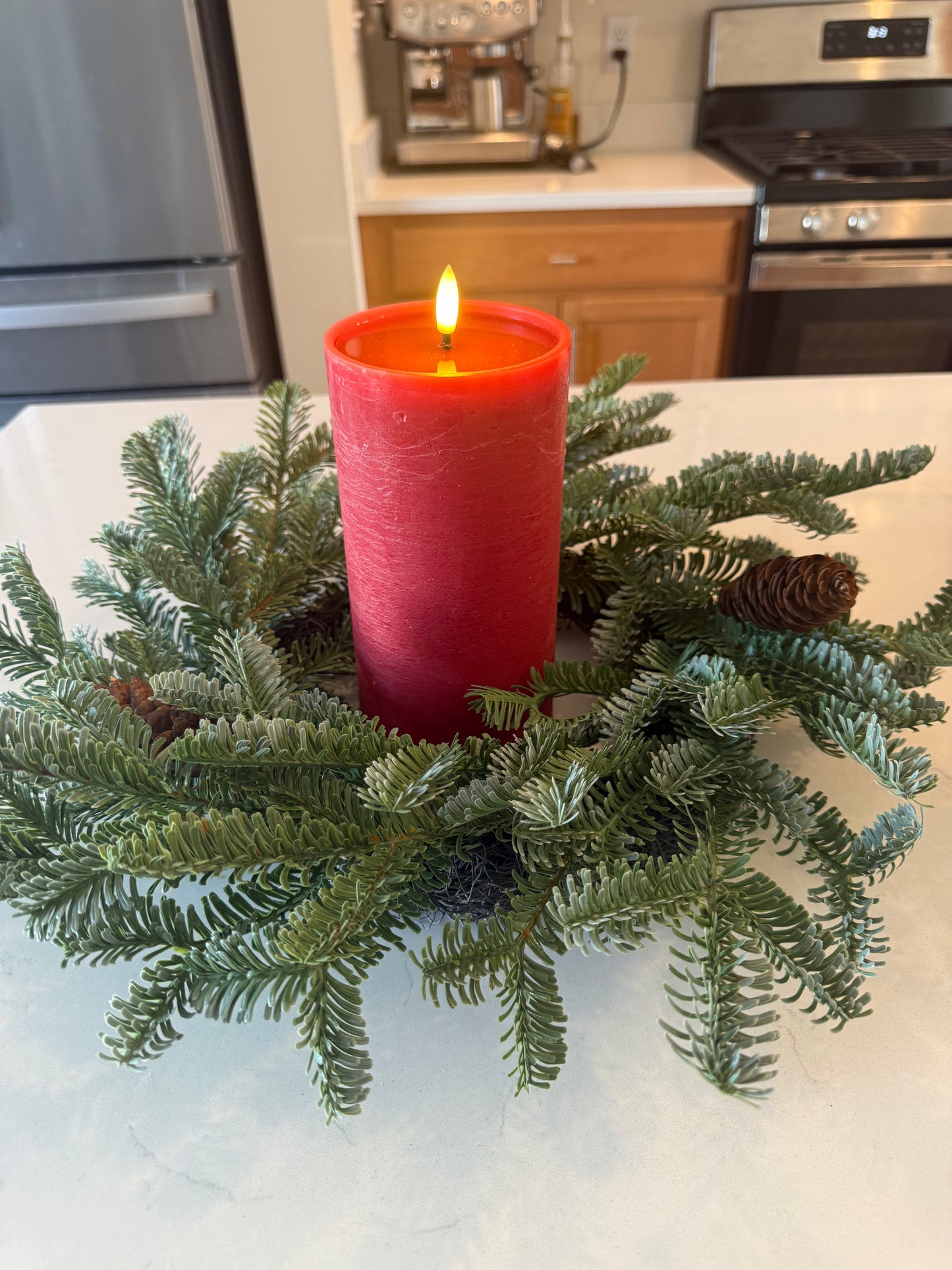 Evergreen Tapestry Candle Ring