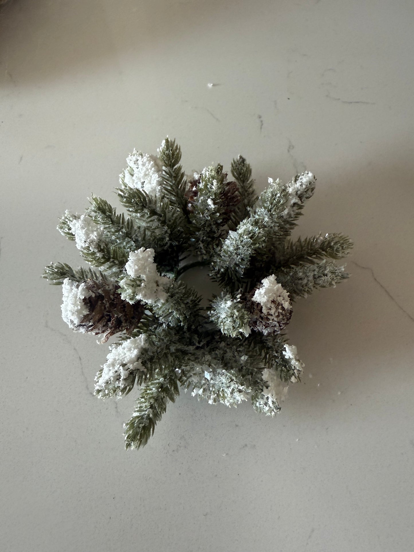 Snowy Mini Candle Ring