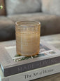 Champagne Dotted Glass 3D Flameless Candle -5''