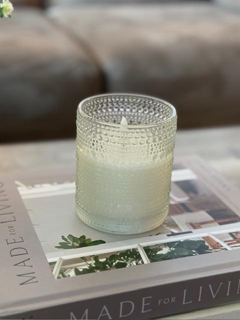 Dotted Clear Glass 3D Flameless Candle - 4''
