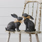 Rabbits with bows - Set of 2