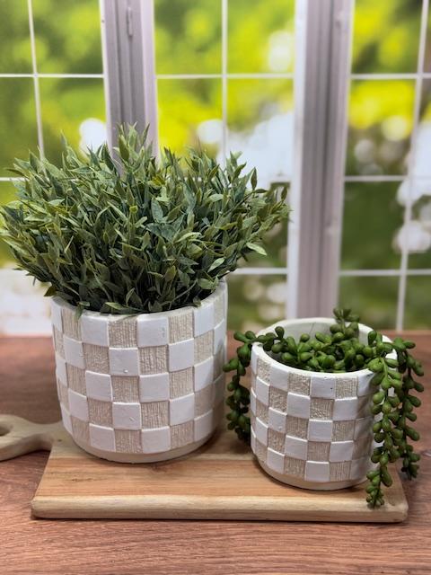Woven Pattern Planters -Set of 2