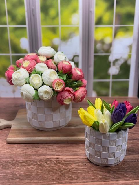 Woven Pattern Planters -Set of 2